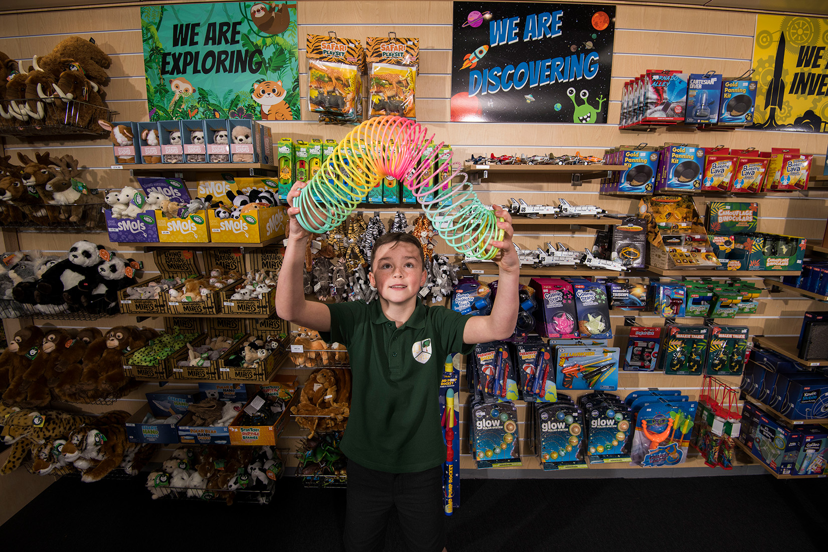 Child playing in Gift Shop