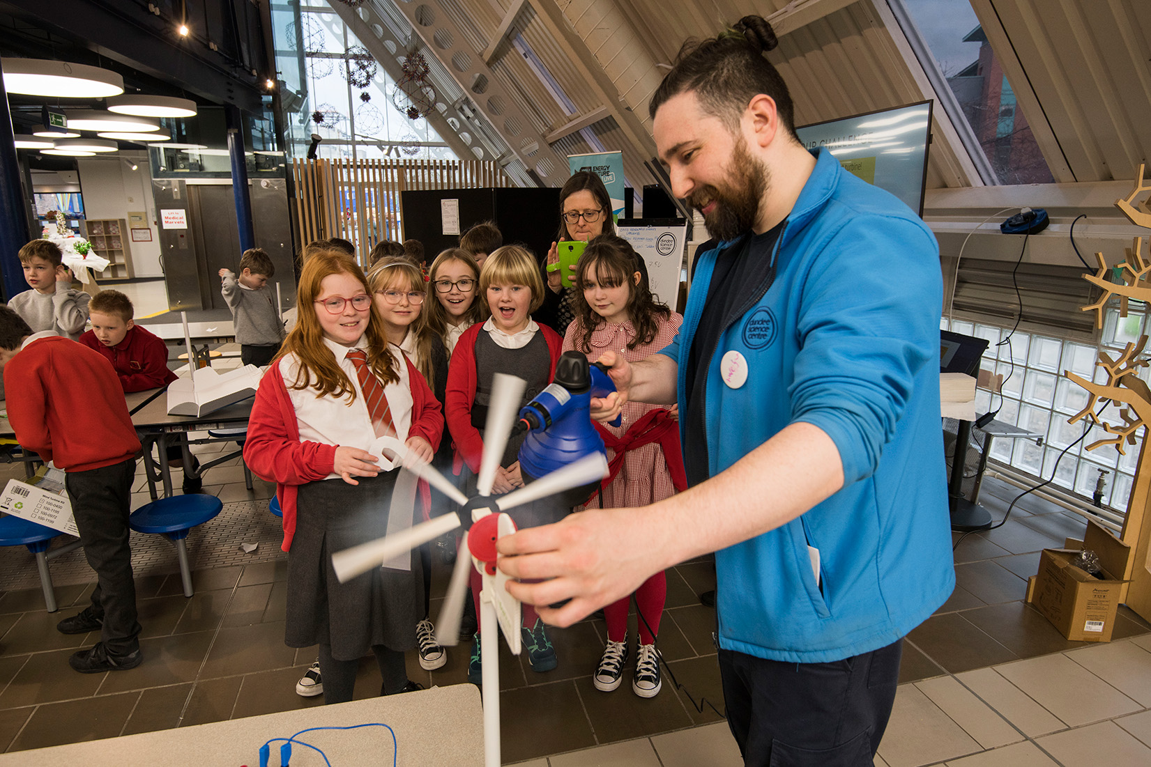 Staff in action at Dundee Science Centre