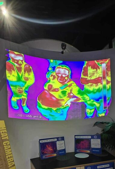 Thermal image of pregnant lady