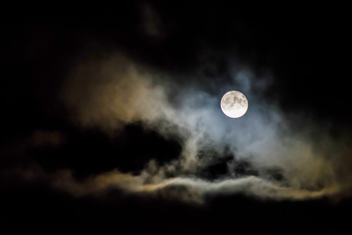 image of the moon and clouds